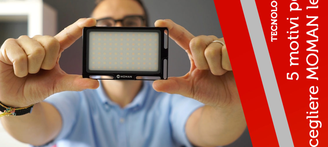 moman luce led faretto foto video